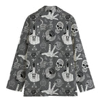 Gothic Wicca Curse Print Women's Blazer