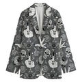 Gothic Wicca Curse Print Women's Cotton Blazer