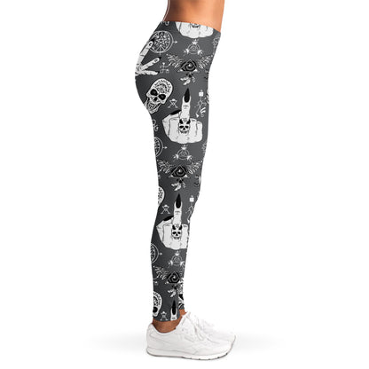 Gothic Wicca Curse Print Women's Leggings