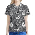 Gothic Wicca Curse Print Women's Polo Shirt