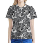 Gothic Wicca Curse Print Women's Polo Shirt