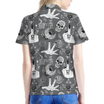 Gothic Wicca Curse Print Women's Polo Shirt