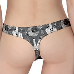 Gothic Wicca Curse Print Women's Thong