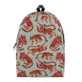 Gouache Tiger Pattern Print School Backpack