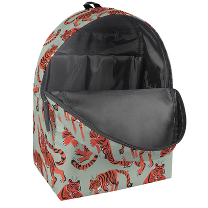 Gouache Tiger Pattern Print Backpack