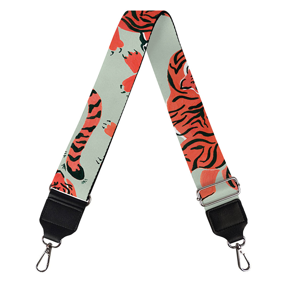 Gouache Tiger Pattern Print Bag Strap