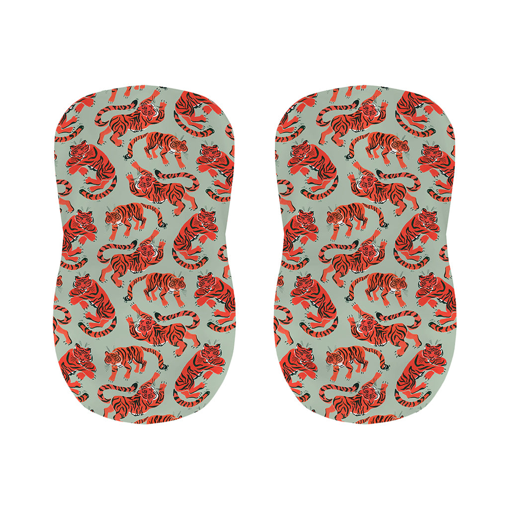 Gouache Tiger Pattern Print Bar Stool Covers