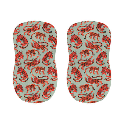 Gouache Tiger Pattern Print Bar Stool Covers