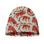 Gouache Tiger Pattern Print Beanie