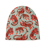 Gouache Tiger Pattern Print Beanie
