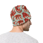 Gouache Tiger Pattern Print Beanie