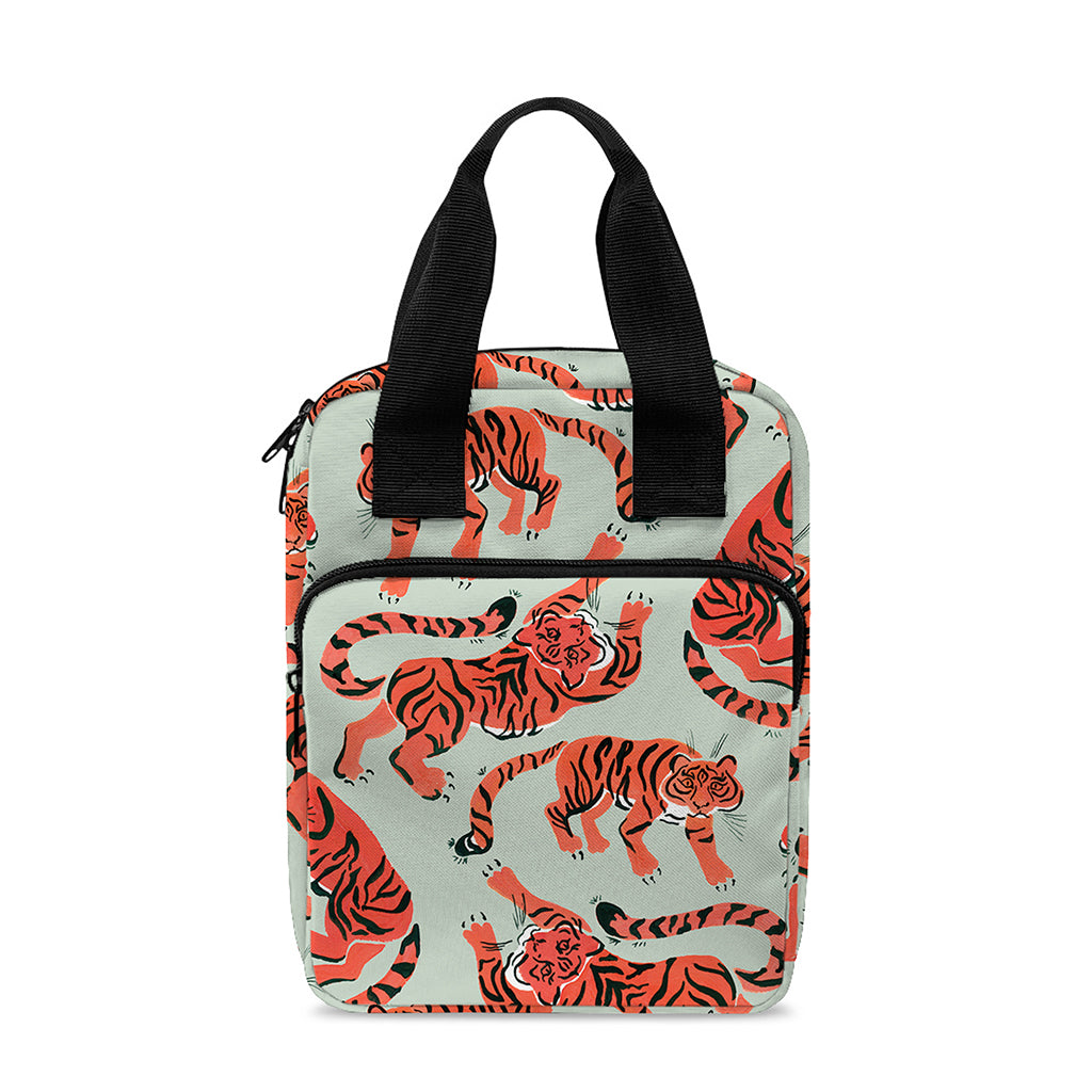 Gouache Tiger Pattern Print Bible Tote Bag
