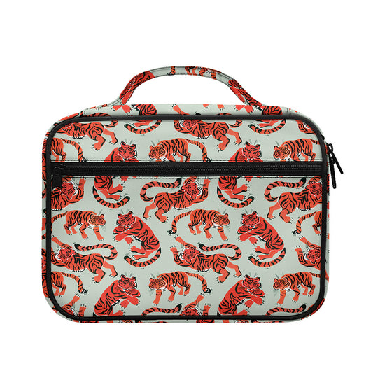 Gouache Tiger Pattern Print Briefcase Bible Bag