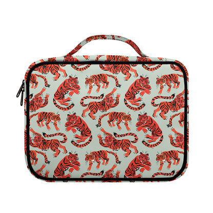 Gouache Tiger Pattern Print Briefcase Bible Bag
