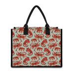 Gouache Tiger Pattern Print Canvas Tote Bag
