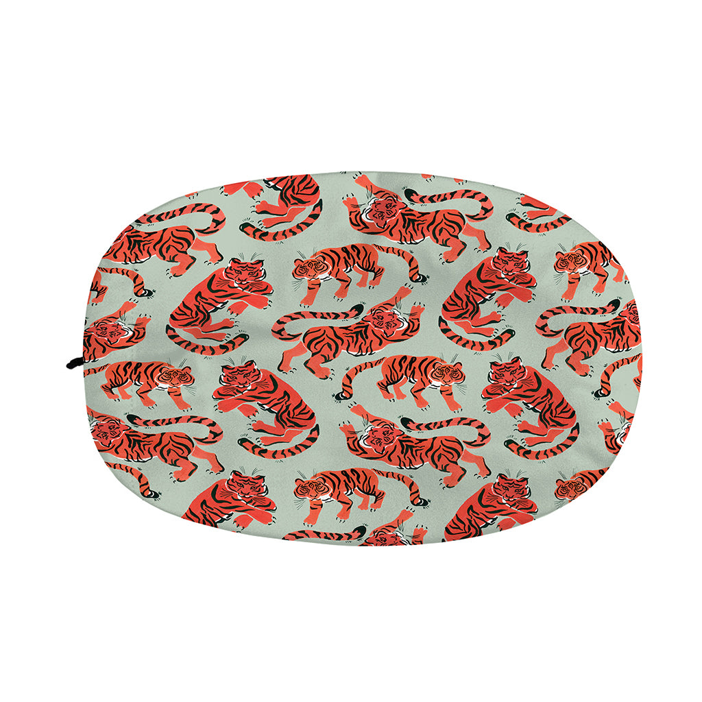 Gouache Tiger Pattern Print Car Side Mirror Covers