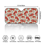 Gouache Tiger Pattern Print Car Windshield Sun Shade