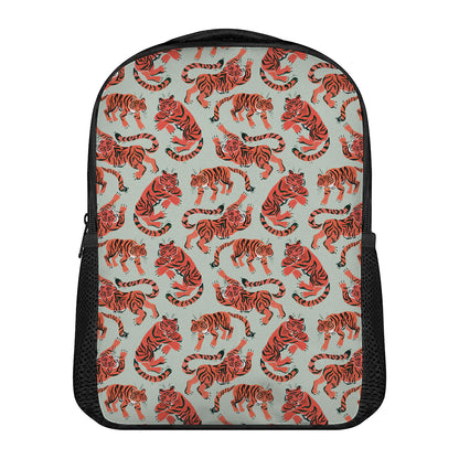 Gouache Tiger Pattern Print Casual Backpack