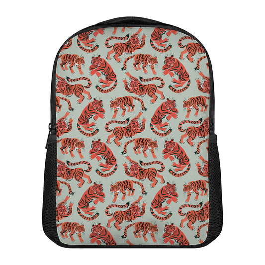 Gouache Tiger Pattern Print Casual Backpack