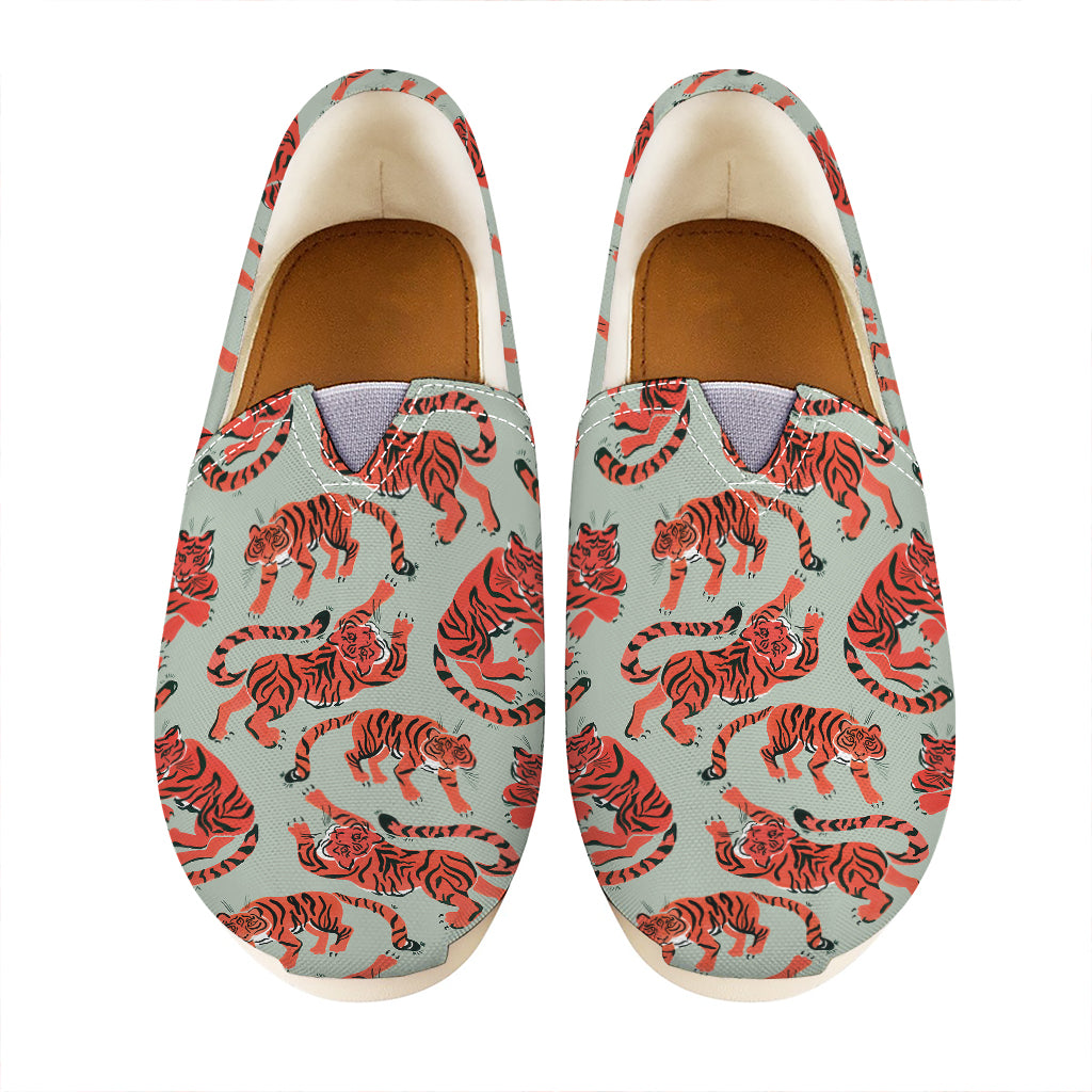Gouache Tiger Pattern Print Casual Shoes