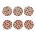 Gouache Tiger Pattern Print Coaster Set