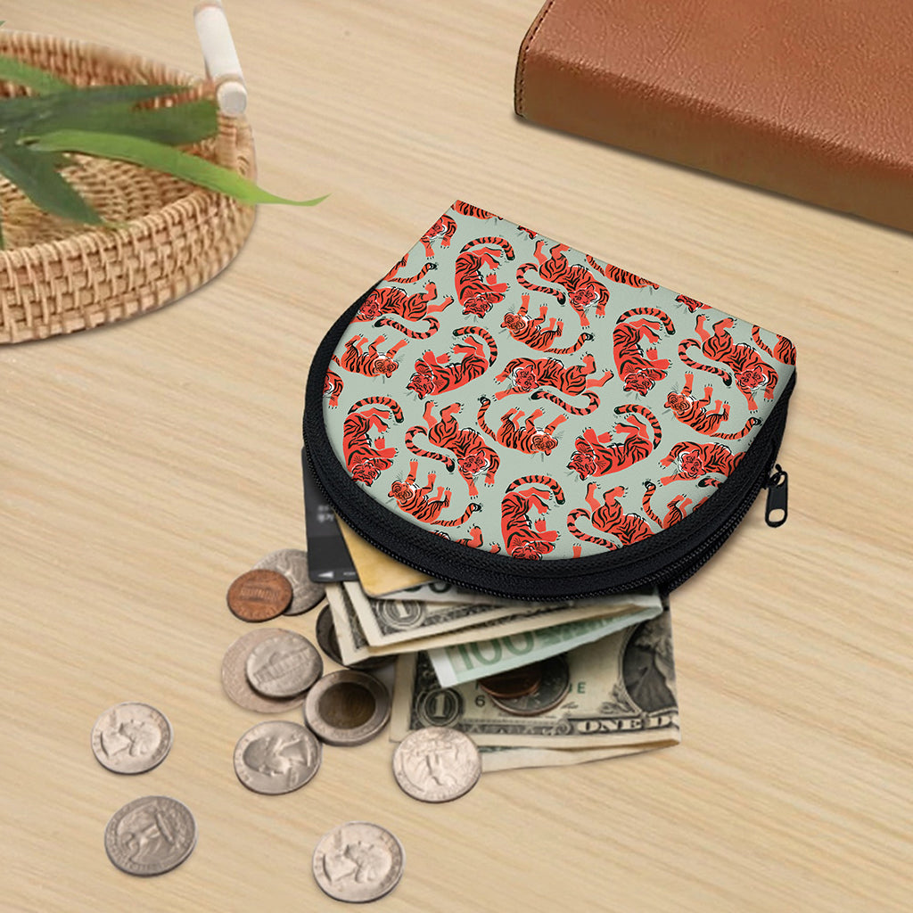 Gouache Tiger Pattern Print Coin Purse