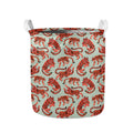Gouache Tiger Pattern Print Collapsible Laundry Basket