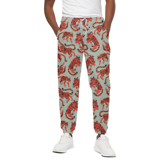 Gouache Tiger Pattern Print Cotton Pants