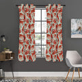Gouache Tiger Pattern Print Grommet Curtain Panels
