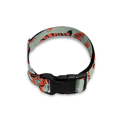 Gouache Tiger Pattern Print Dog Collar