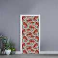 Gouache Tiger Pattern Print Door Sticker