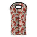 Gouache Tiger Pattern Print Double Neoprene Wine Tote