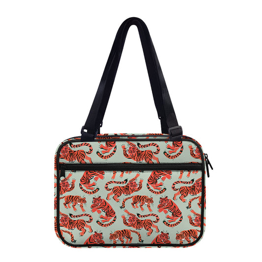 Gouache Tiger Pattern Print Double Strap Bible Bag