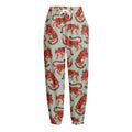 Gouache Tiger Pattern Print Fleece Lined Knit Pants