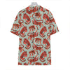 Gouache Tiger Pattern Print Hawaiian Shirt