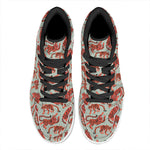 Gouache Tiger Pattern Print High Top Leather Sneakers