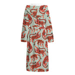 Gouache Tiger Pattern Print Hooded Bathrobe