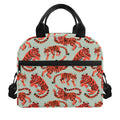 Gouache Tiger Pattern Print Insulated Lunch Bag