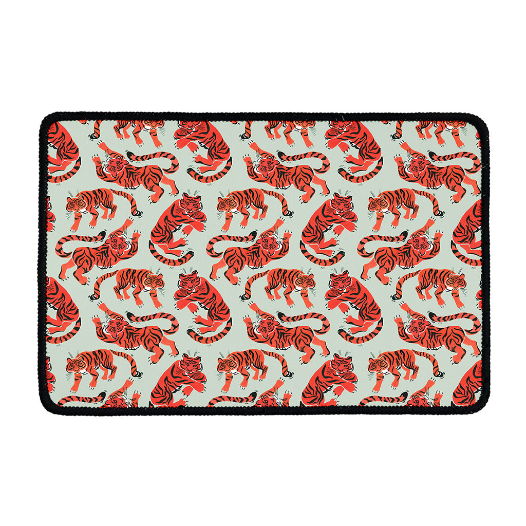 Gouache Tiger Pattern Print Kitchen Mat