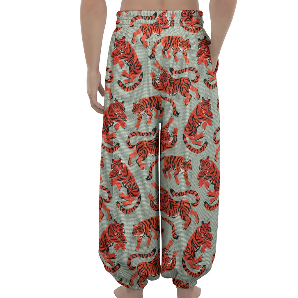 Gouache Tiger Pattern Print Lantern Pants
