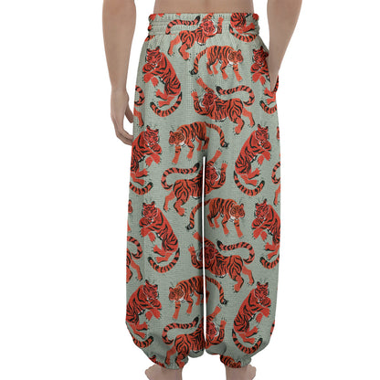 Gouache Tiger Pattern Print Lantern Pants