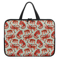 Gouache Tiger Pattern Print Laptop Sleeve With Handle