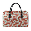 Gouache Tiger Pattern Print Leather Duffel Bag