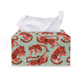 Gouache Tiger Pattern Print Leather Tissue Box Cover
