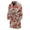 Gouache Tiger Pattern Print Men's Bathrobe