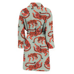 Gouache Tiger Pattern Print Men's Bathrobe