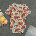 Gouache Tiger Pattern Print Men's Bodysuit