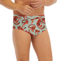 Gouache Tiger Pattern Print Men's Briefs