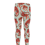 Gouache Tiger Pattern Print Men's leggings