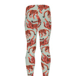 Gouache Tiger Pattern Print Men's leggings